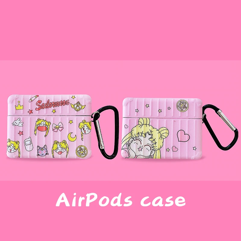 Cute Sailor Moon Pink For Airpods Case Charging Bag Bluetooth Earphone Protective Cover Cartoon Accessories for Pro | Электроника