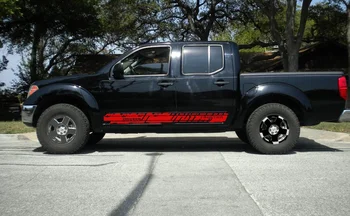 

For 1Set/2pcs Side stripe vinyl Decal Sticker Sider Stripe Kit for NIssan Frontier 2004-2015 Car styling