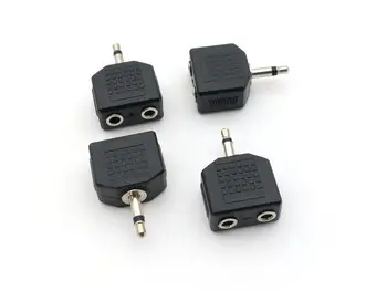 

4pcs 3.5mm Mono Male Plug to 2 Female Jack Audio Y Splitter Adapter