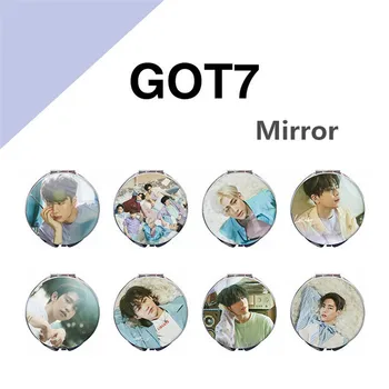 

Kpop Got7 Album Present: YOU Series Jackson YuGyeom JB Mark Double-Sided Portable Small Make Up Mirror Round Shape Folding