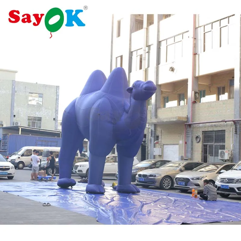Sayok 5mH гигантский надувной верблюд, открытый надувной верблюд животного с воздуходувкой для выставочного шоу украшения