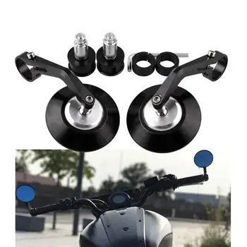 

Motorcycle General Refit Accessories Rearview Mirror Battery Car Mirror Retro Refit Round Handle Mirror