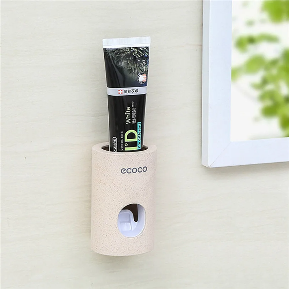 

1Pc New Hands Free Squeeze Out Automatic Toothpaste Dispenser Toothpaste Squeezer Out Wall Mount Bathroom Accessories