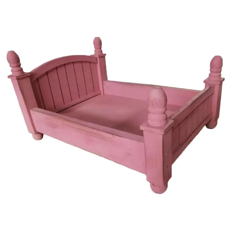 Baby Wooden mini Bed Newborn Photo Photography Props Infant posing shooting prop Crib cot wood toddler