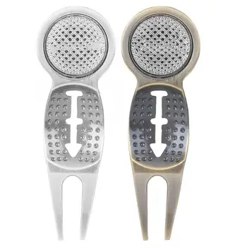 

Golf Divot Repair Tool Putting Green Zinc Alloy Golf Divot Repair Tool with Marker for Glof Training Practicing Tool