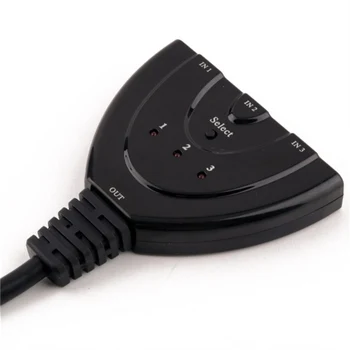 

HDMI 3 in 1 Out Pigtail Adapter HDMI Switch Extender Switcher Splitter Hub With Cable For HDTV 1080