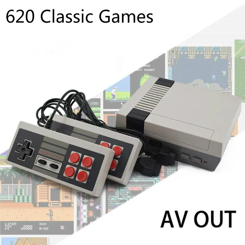 Встроенный 620 игр Мини ТВ игровая консоль 8 бит Ретро Классический Ручной игровой плеер AV выход видео игровая консоль игрушки подарки