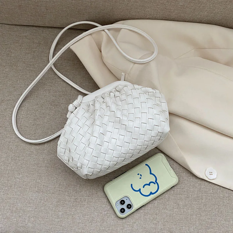 Luxury Ladies Weave Bag Soft Leather Crossbody Shoulder Bags For Women 2022 Fashion Female Brand Handbag and Purse Lady Hobo Bag