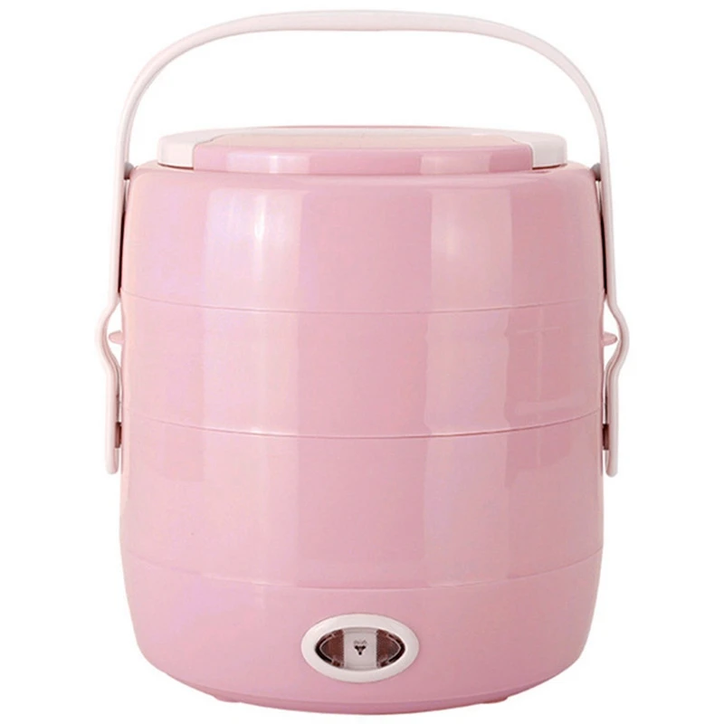 

Multifunctional 2L Double-Layer Rice Cooker Electric Cooking Lunch Box Insulation Heating Container Portable Lunch Box-Us Plug