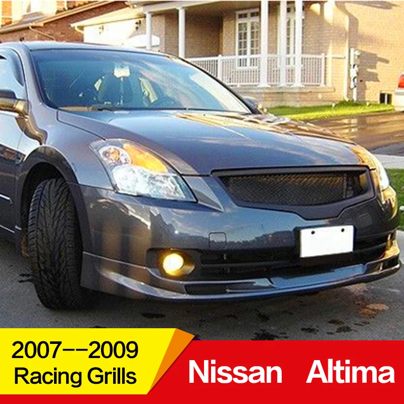 

Use for Nissan Altima sedan racing Grills 2007 08 09 Year 4-door carbon fibre Front Racing Grille Cover accessorie body kit