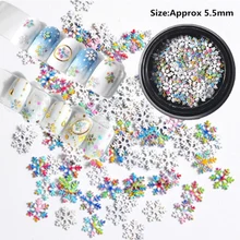 Украшения для дизайна ногтей, Рождественские 3D снежинки, золотой цвет, наклейки для дизайна ногтей, самоклеющиеся наклейки