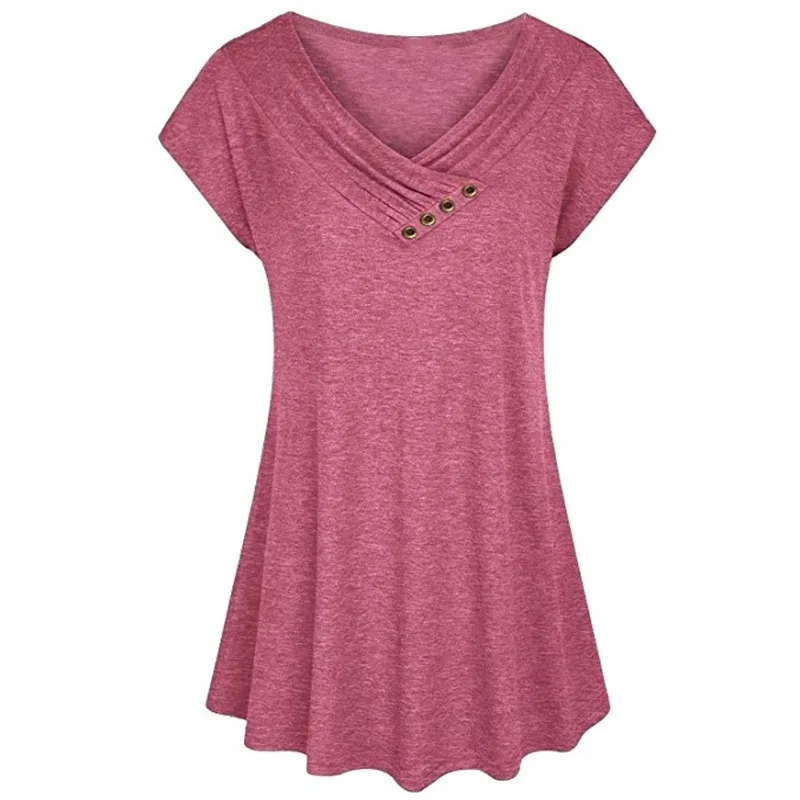 Женская футболка с V-образным вырезом Повседневная в стиле Харадзюку обычная