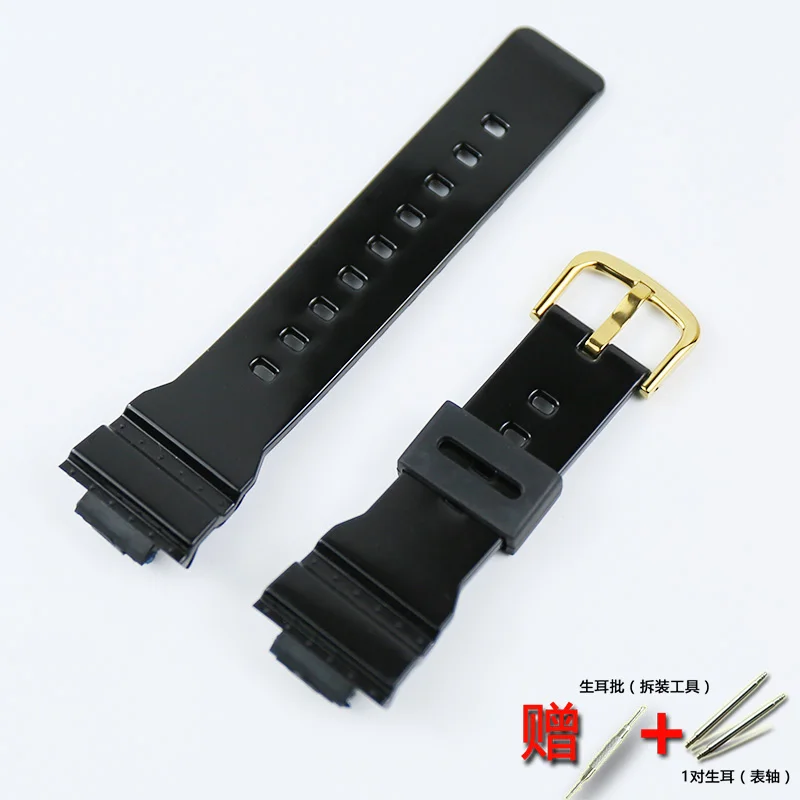 Аксессуары для часов с пряжкой 14 мм для Casio BABY-G BA-110 111 112 3A 4A2 мужской и женский спортивный ремешок из силиконовой резины - Цвет ремешка: black