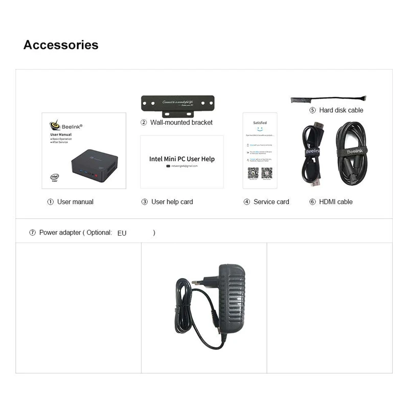 Хит-Beelink U55 мини-ПК процессор Intel Core I3-5005U(Intel Hd Images 5500), Ddr3L 8 Гб Ram/512 ГБ Ssd/Diy Hdd 1000 Мбит/с Lan 2,4/5,8