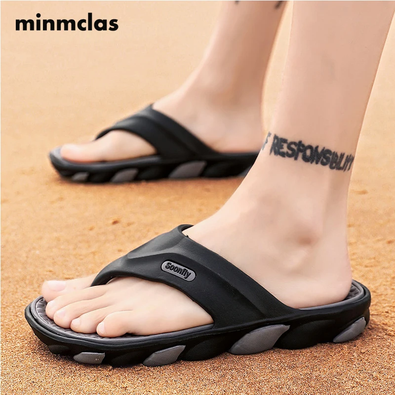 

Minmclas 2020 Man's New Summer Trend Slippers Outdoor Non-slip Flip-flops Men's Casual Clip Drag English Beach Sandals