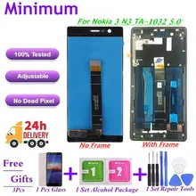 Для Nokia 3 N3 5," ЖК-дисплей сенсорный экран дигитайзер с рамкой для Nokia 3 TA-1020 TA-1028 TA-1032 TA-1038 замена lcd s