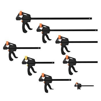 

1pcs /pack Plastic Clip Kit F Clamp Wood Working 4 Inch Speed Squeeze Spreader Bar Gadget Tool DIY Hand Quick Ratchet Release