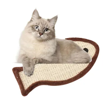 

Fish-Shaped Sisal Cat Kitten Scratch Board Pad Hanging Scratcher Bed Mat Claws Care Toy For Pet Cat Training Cat Toy 5