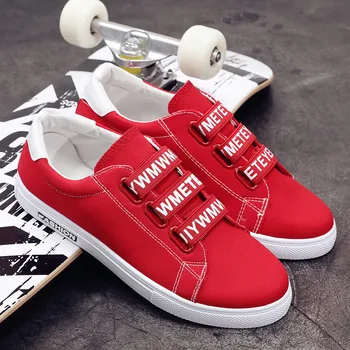 

2020 new hot Velcro men's shoes new casual shoes men's flat shoes with low cut snakes small white shoes breathable