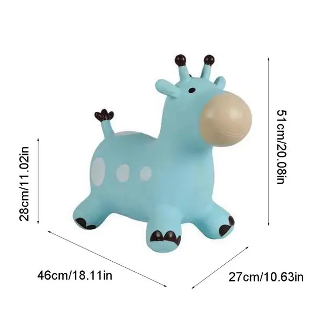 2020 New Drop Shop. Inpany Bouncy Giraffe Hopper Inflatable Jumping Giraffe Bouncing Animal Toys 2