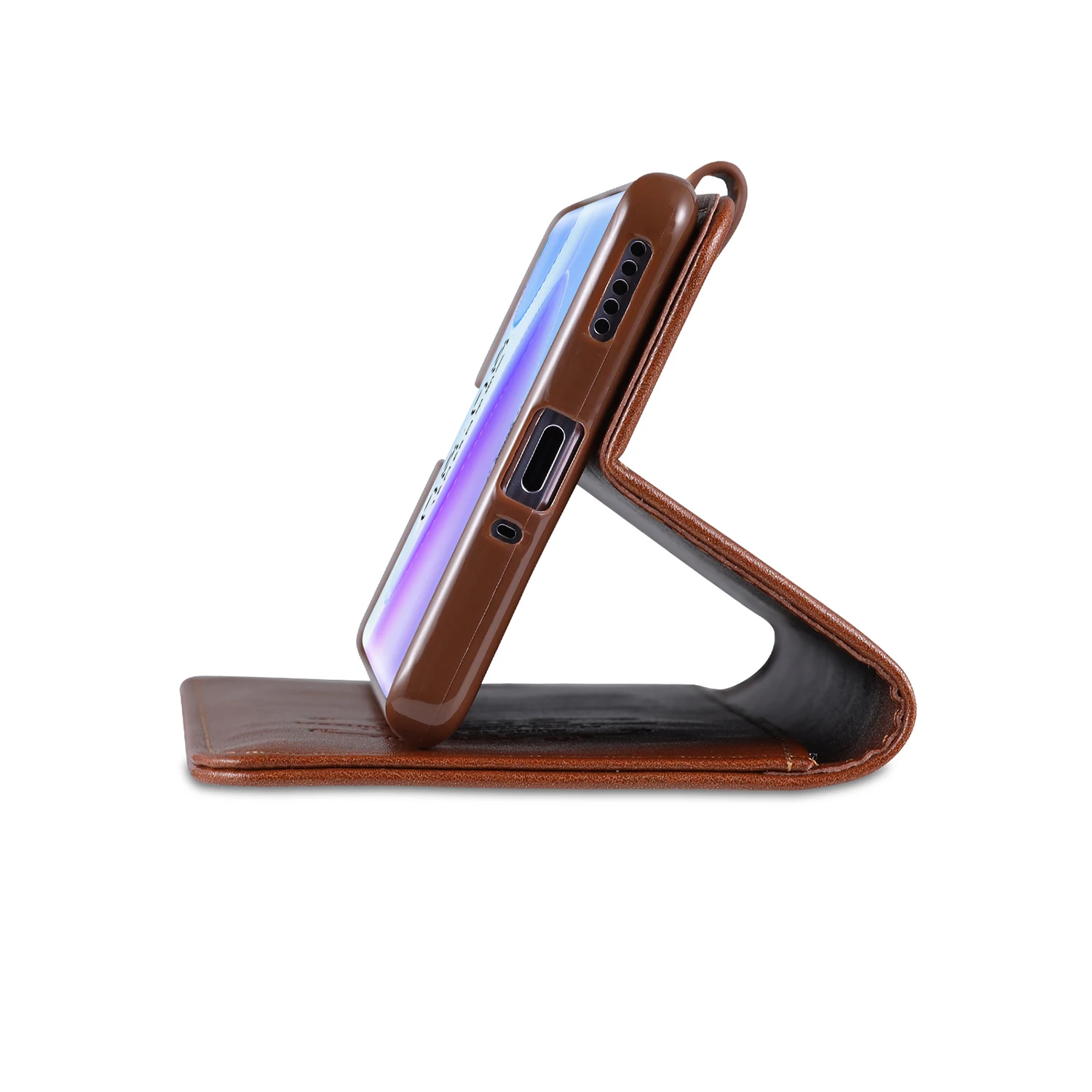 Luxurious AZNS TPU Leather Wallet Flip Case with Card Slots and Magnetic Closure