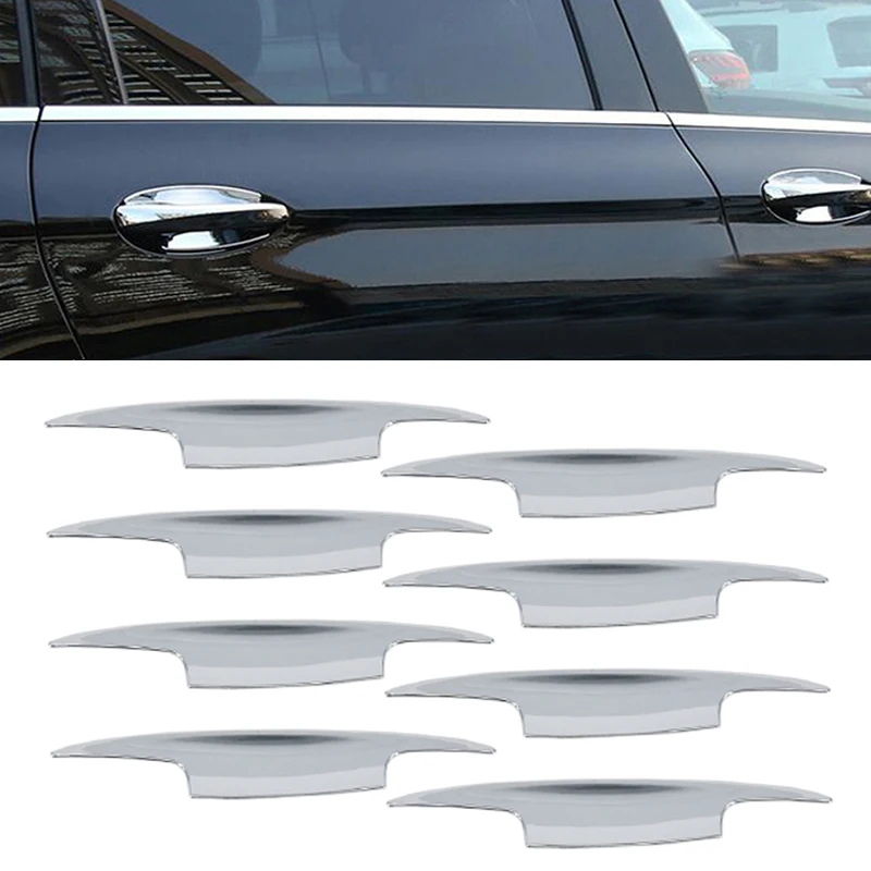 

4pcs Side Door Handle Bowl Cover Trim For Mercedes Benz C E GLC Class W205 W213 Car Accessories