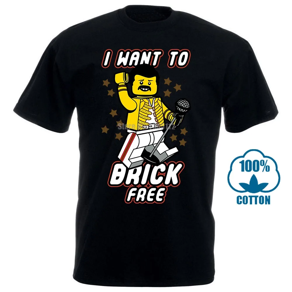 

I Want To Brick Free Black T Shirt M 6 Xl