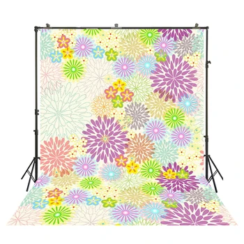 

HuaYi simple fancy colorful flowers decoration artistic background photography for baby shower photoshoot photography D-8805