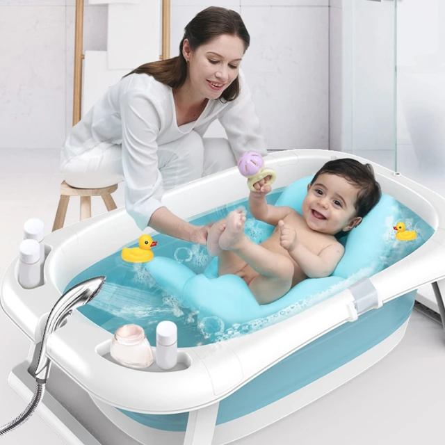 Bañera plegable de gran tamaño para niños, barril de baño