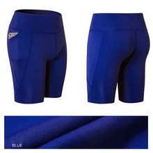 Удобные уличные домашние шорты для йоги с боковыми карманами животик контроль тренировки Леггинсы для йоги и бега M88