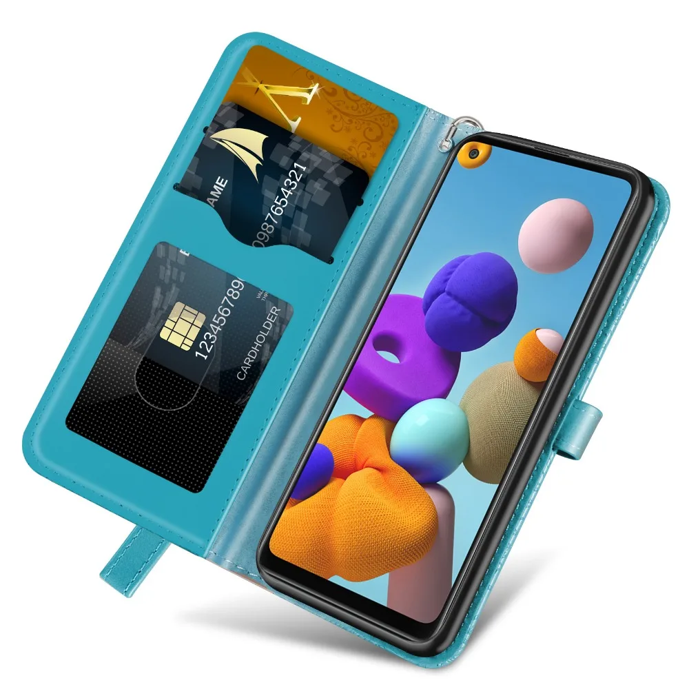 3D LifeTree Leather Case For Samsung A20S A41 A12 A21s A40 A50 Flip Wallet Coque For Galaxy A71 A51 A20E A70 A20S A32 A31 Funda
