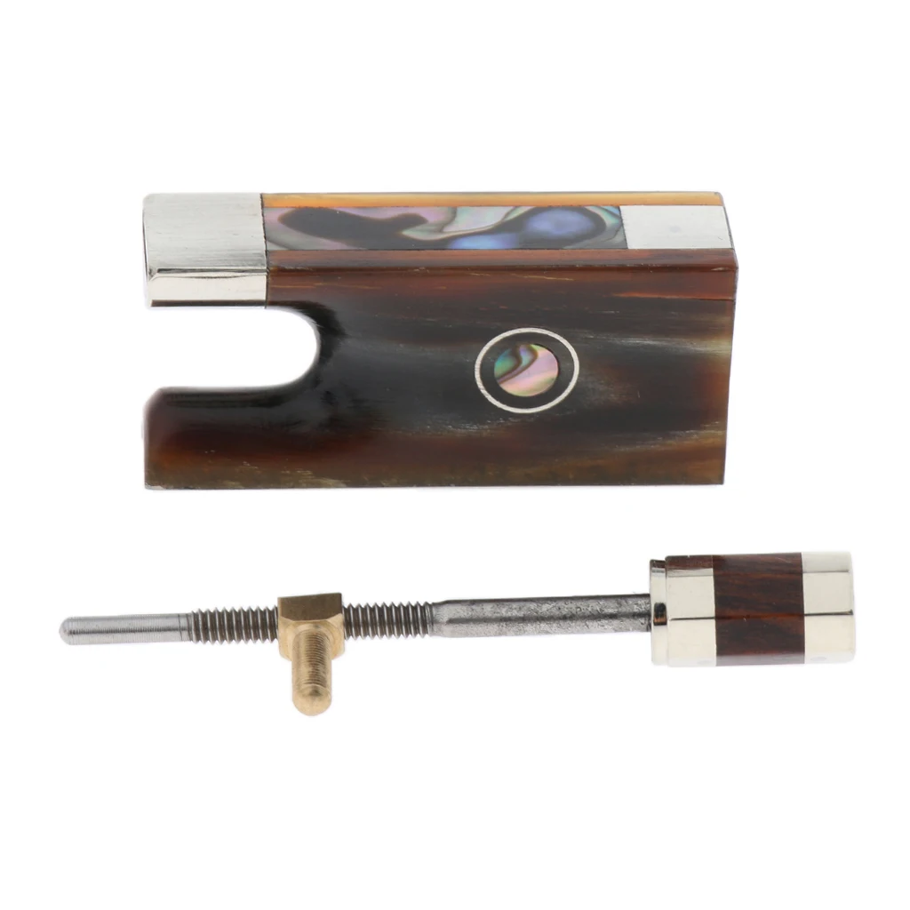 Ox Horn Wood Violin Bow Frog with Screw for Violinist Fiddle Player