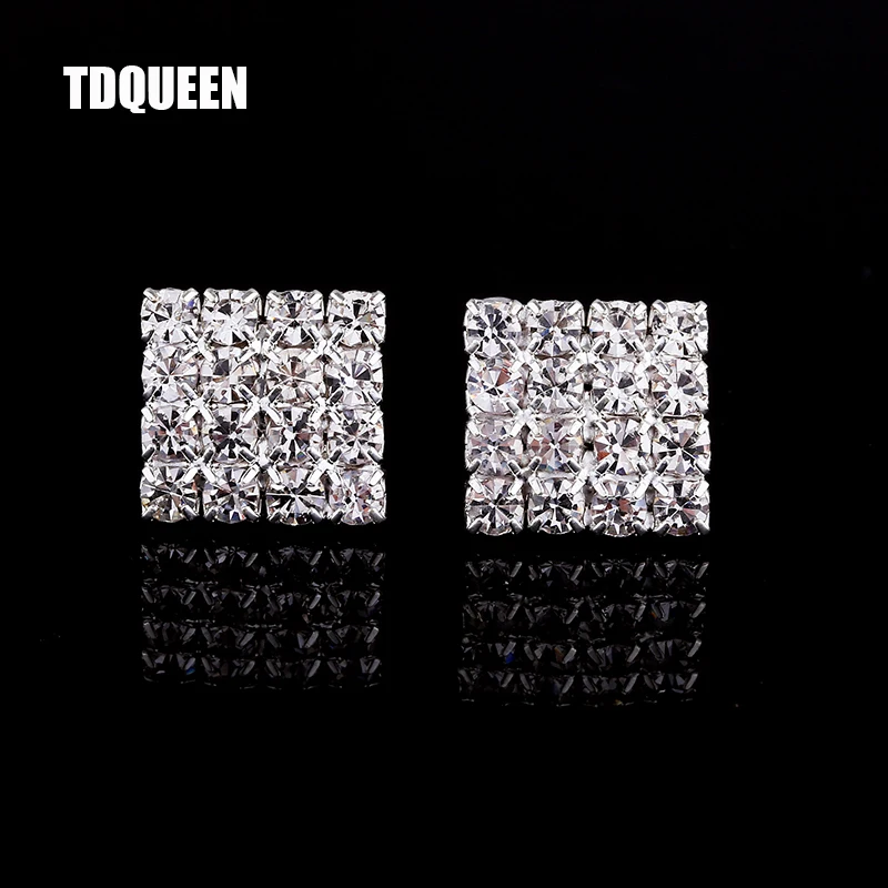 

TDQUEEN Stud Earrings for Women Crystal Rhinestone Fashion Stud Earrings High Quality Brand Brincos Cute Mini Korean Jewelry