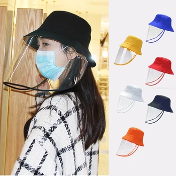 

New Fashion Fishermans Clear Bucket Hat Multi-function Dust-proof Anti-saliva Sunproof Protective cap Windproof Anti-fog Outdoor