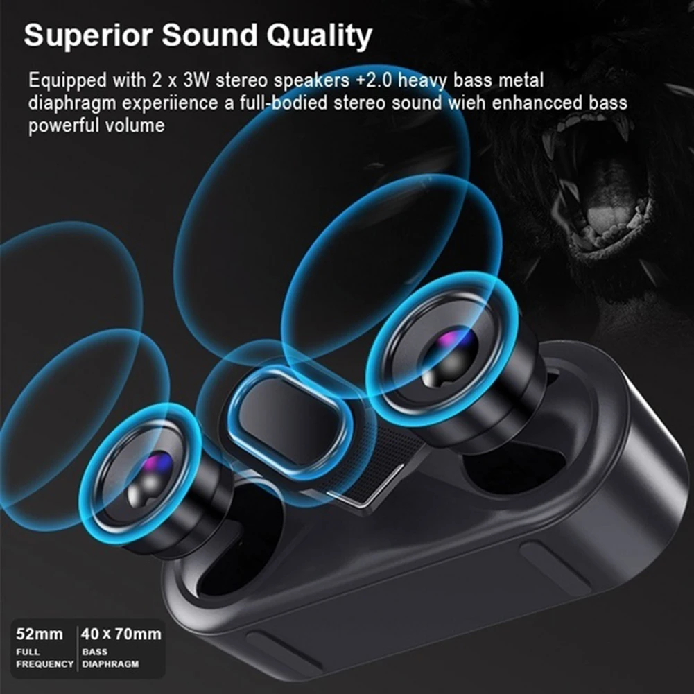 Портативный Bluetooth динамик V5.0 беспроводной супер бас домашний открытый динамик s с хорошим звуковым эффектом и богатым светодиодный мигающий свет