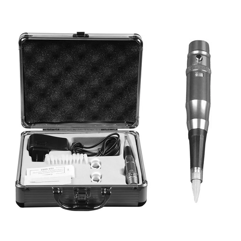 

Permanent Makeup Kit 5 color Professional eyebrow tattoo machine power supply silver tattoo makeup equipment tool box DSH-0064
