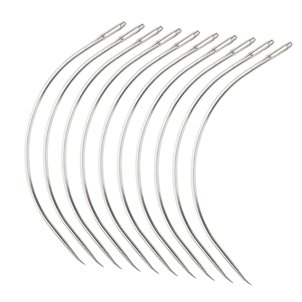 Durable 12Pcs C Type Weaving Curved Needles Pins Needles For Hair Extension Durable 12Pcs C Type Weaving Curved Needles Pins Needles For Hair Extension