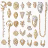1 Pieces 3D Metal Zircon Nail Art Jewelry Japanese Pearl Pendant Decorations Top Quality Crystal Manicure Diamond Charms 1