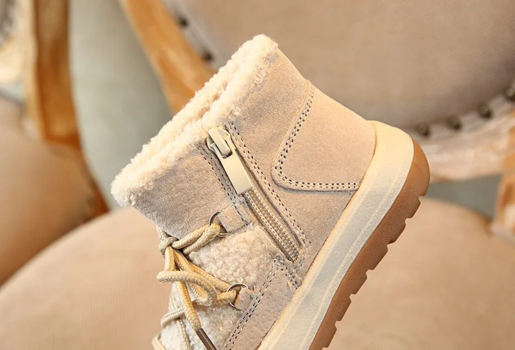 Детские зимние ботинки г. Детская обувь новая зимняя корейская детская плюшевая хлопковая обувь плюс бархатные теплые ботинки для мальчиков и девочек