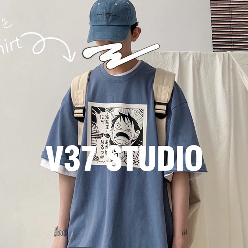 summer man's T-shirt men clothes 2019 cratoon One Piece Print Vogue hip hop camiseta hombre Leisure All-match t-shirt with print summer man's T-shirt men clothes 2019 cratoon One Piece Print Vogue hip hop camiseta hombre Leisure All-match t-shirt with print