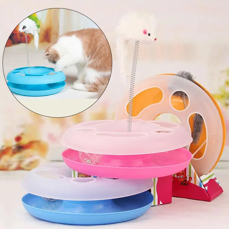 Интерактивная игрушка для кошек Pet Play Disc креативный щенок пластиковый оранжевый