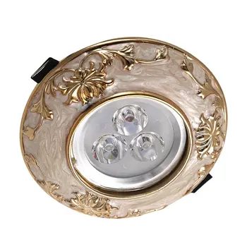 

European Style 3W LED Ceiling Lamp Resin Panel Home Lighting Lamp Office Spotlight Modern Bedroom Livingroom Lamp