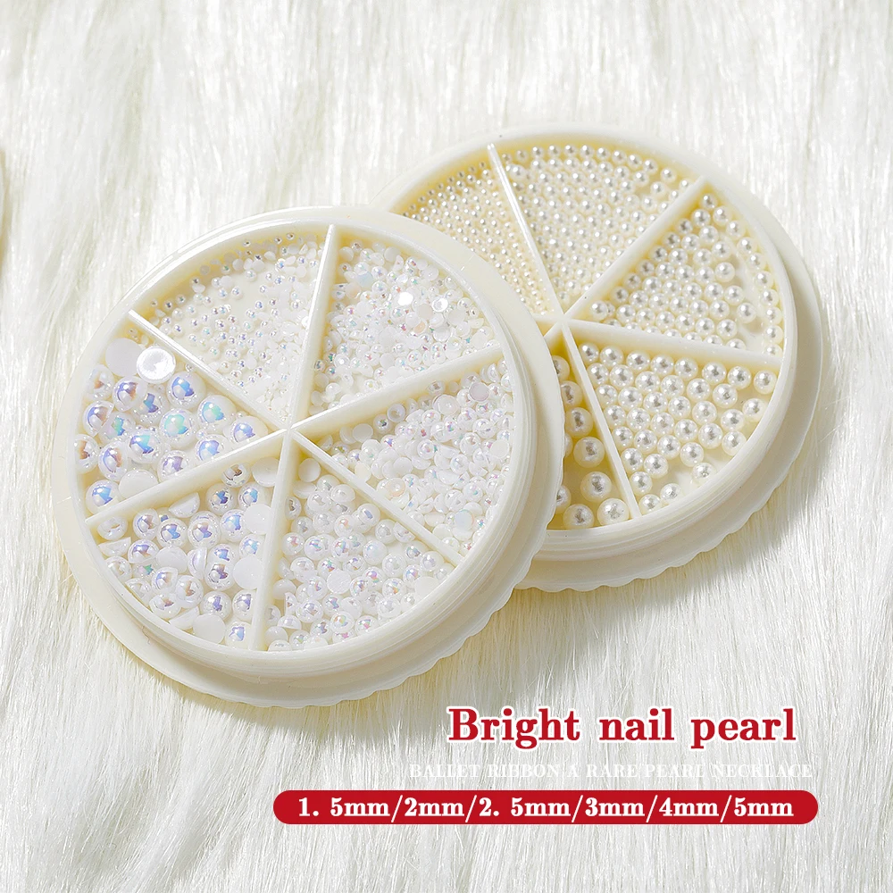 3D New nail decoration, three-dimensional half pearl, pearl,, decoration DIY beauty and nail products, DIY, various sizes