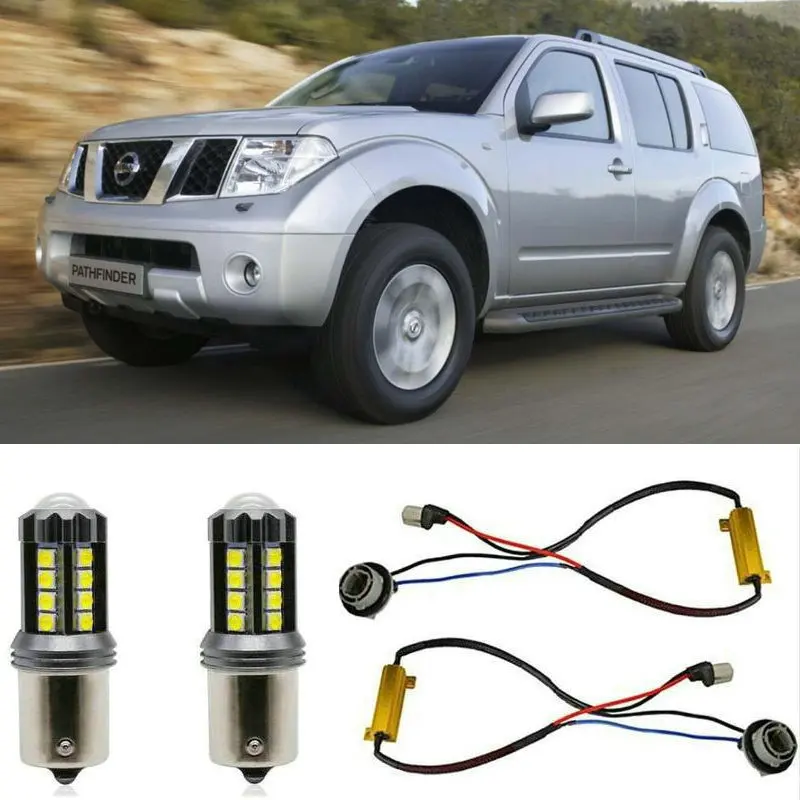 

Fog lamps for Nissan Pathfinder 3 III R51 Stop lamp Reverse Back up bulb Front Rear Turn Signal error free 2pc