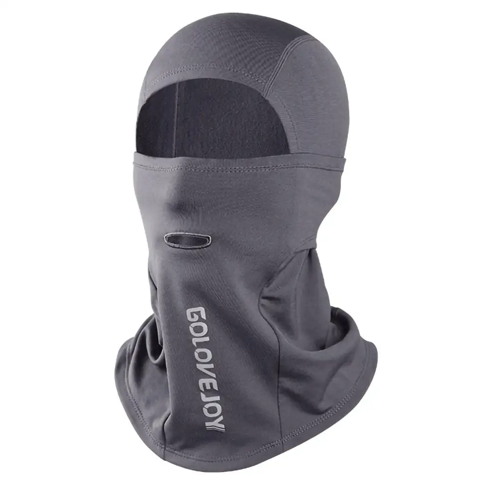 Для катания на лыжах под открытым небом маски для велоспорта Зимний Велоспорт 3 Слои Термальность флисовая Ветрозащитная маска с Кепки Пылезащитная маска для лица - Цвет: Серый