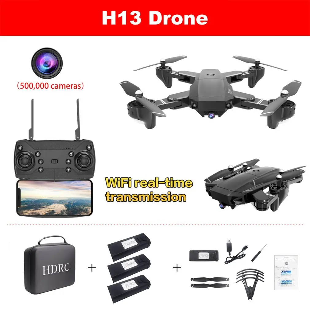 5MP-3BT-Bag Радиоуправляемый Дрон с 0.3MP/5MP 1080P широкоугольный wifi FPV HD камера в режиме реального времени воздушный пульт дистанционного управления Самолет Вертолет модель игрушки - Цвет: 5MP-3BT-Bag