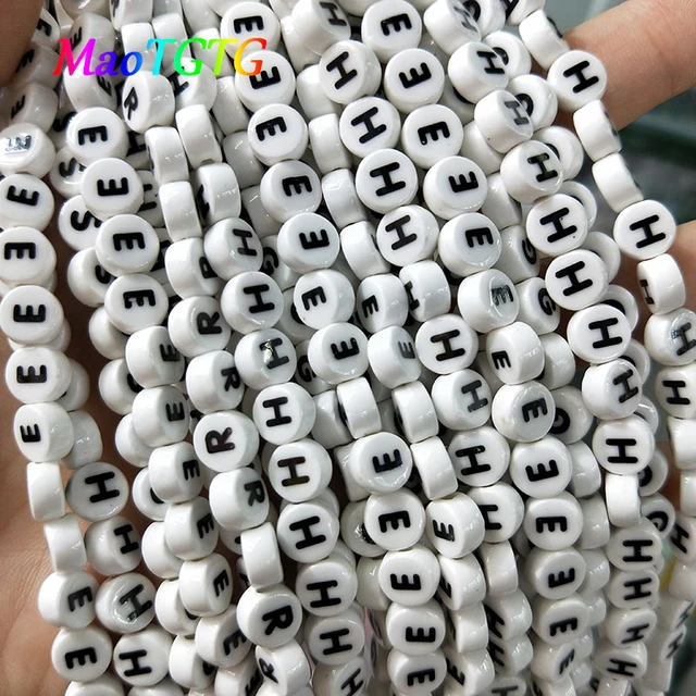 Capital Letters Ceramic Beads For Jewelry Making Necklace Bracelet