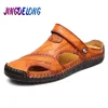 New Classic Summer Men Sandals Leather Soft Shoes Casual Beach Roman Men Sandals High Quality Sandals Slippers Bohemia Big Size ► Photo 1/6
