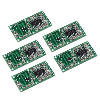 

Practical Boutique 5PCS RCWL-0516 Microwave Radar Sensor Smart Switch Module Human Body Induction Module 5-7M Detection Distance