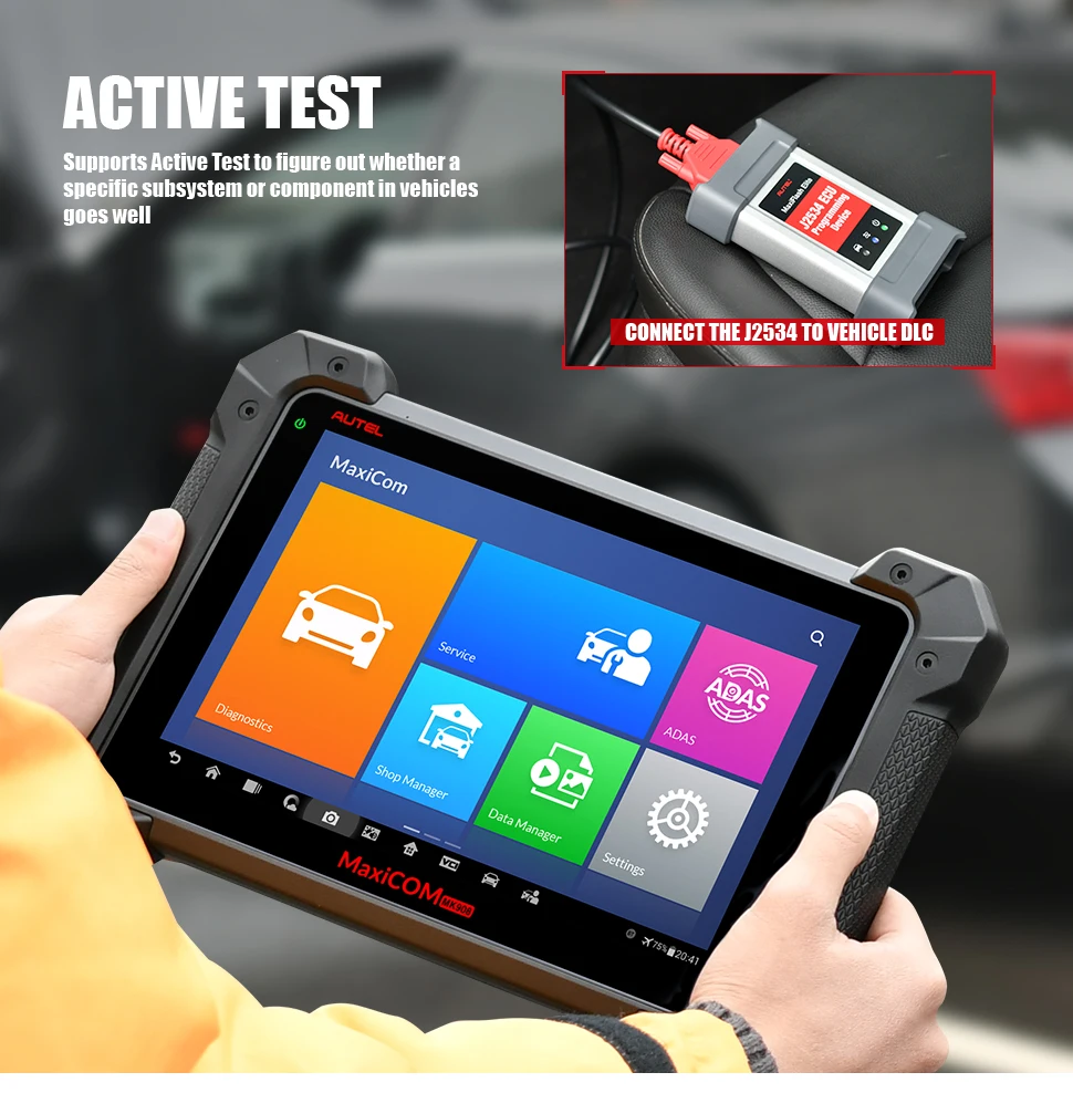 Autel MaxiCOM MK908P диагностический инструмент автомобильный OBD OBD2 сканер ECU кодирование J2534 ECU программирование pk Maxisys Pro Elite автомобильные инструменты